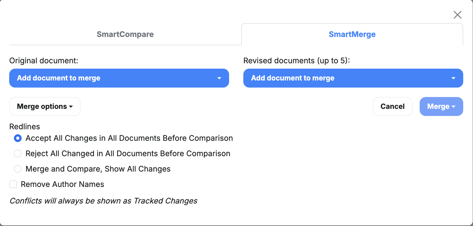 DraftCheck SmartMerge output in Google Docs